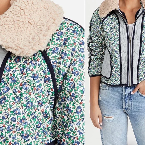 The Great. Reversible Quilted Jacket Sz 2/M - Picture 3 of 11